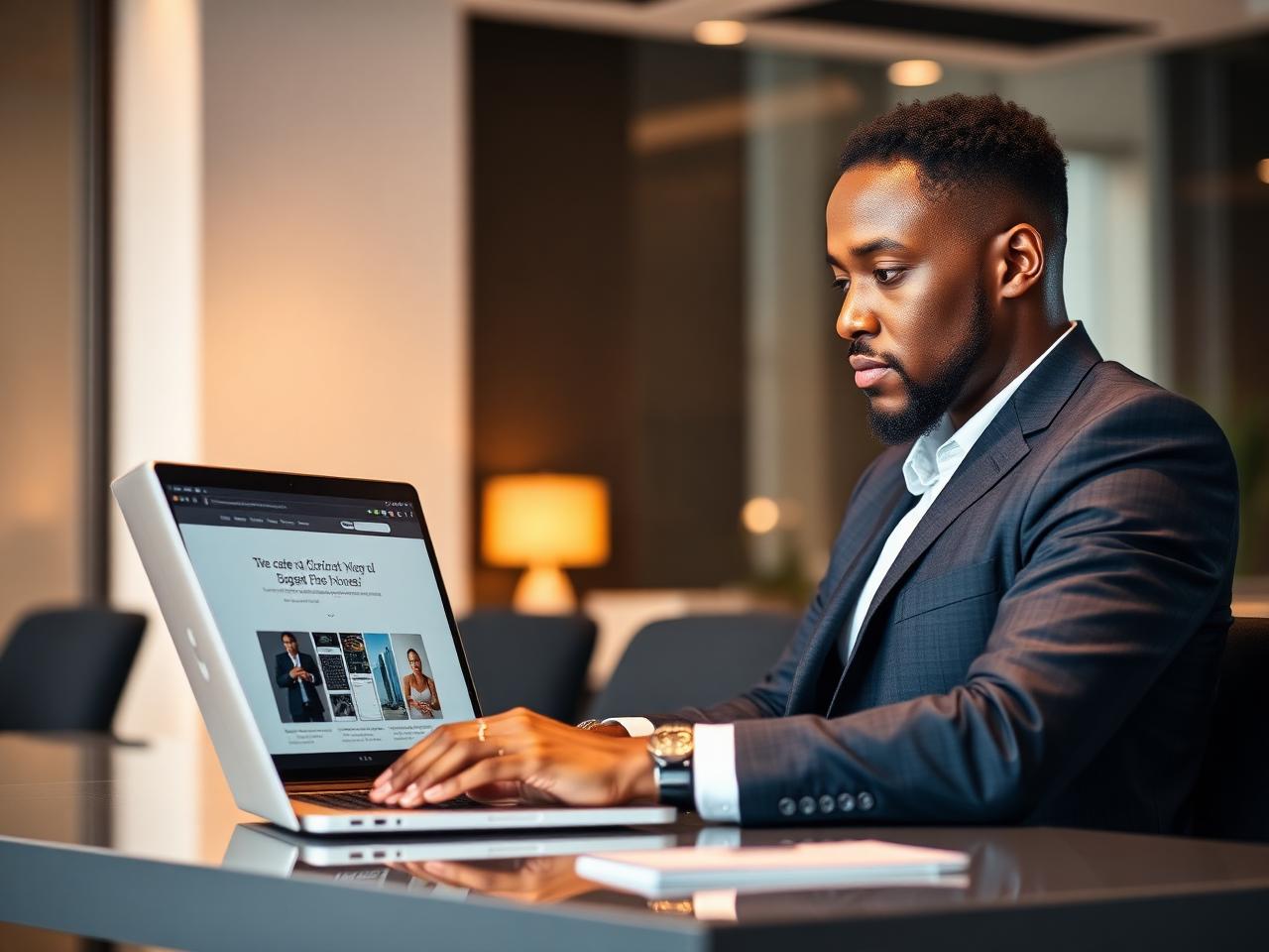 Nigerian business owner using a Cleward-built website